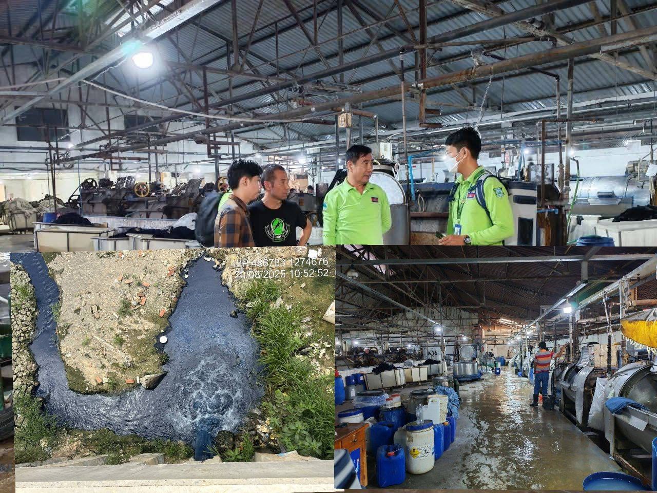 ក្រុមហ៊ុន  M.H FASHION (CAMBODIA) WASHING DYEING CO., LTD. មិនបានអនុវត្តត្រឹមត្រូវតាមច្បាប់បរិស្ថាន