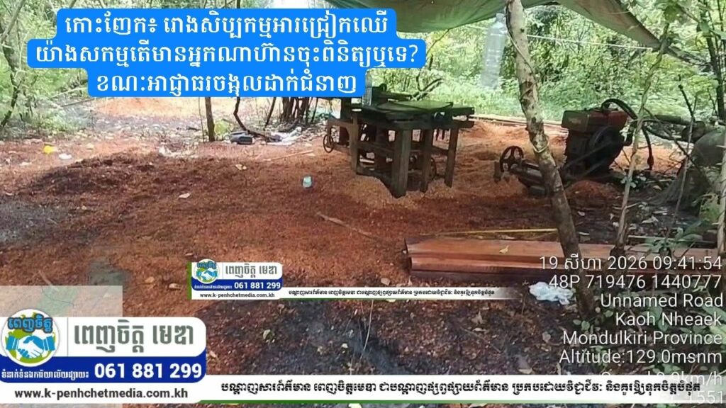 កោះញែក៖ រោងសិប្បកម្មអារជ្រៀកឈើយ៉ាងសកម្មតើមានអ្នកណាហ៊ានចុះពិនិត្យឬទេ? ខណៈអាជ្ញាធរចង្អុលដាក់ជំនាញ